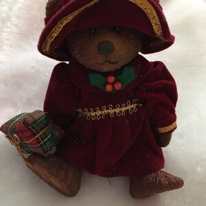 Charming Bear in Velvet Outfit